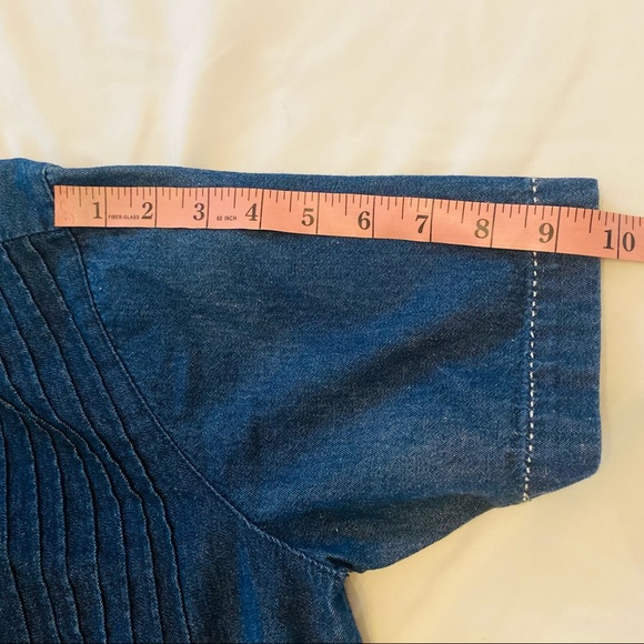 WOMENS COUNTRYWEAR CASUALS DENIM DRESS AND BLOUSE SET SIZE LARGE vintage Retro - Picture 5 of 14